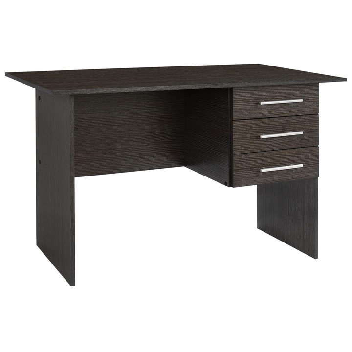 Birou melaminat zebrano cu 3 sertare, 120x60x76cm, set