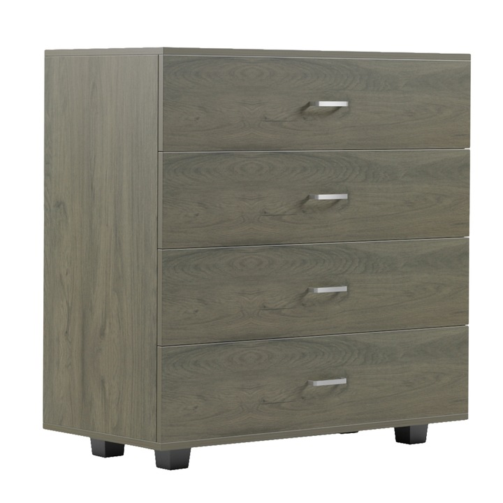 Comoda THORG 4 sertare melamina verde inchis 80x40x83cm
