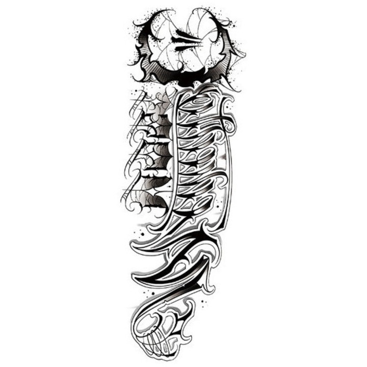 Tatuaj temporar barbati, Giftstorm, negru