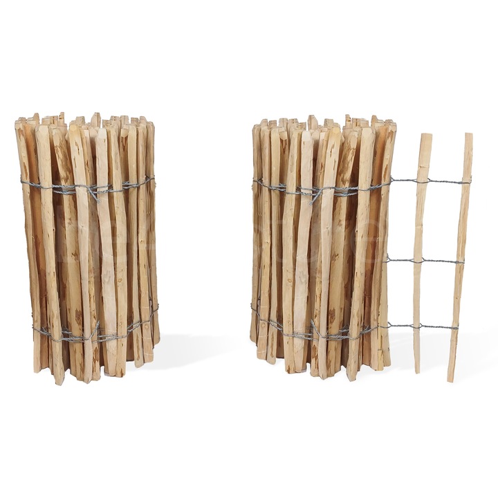 Panou gard be4nature din lemn de alun 100x50cm, distanta intre sipcile 8-10cm