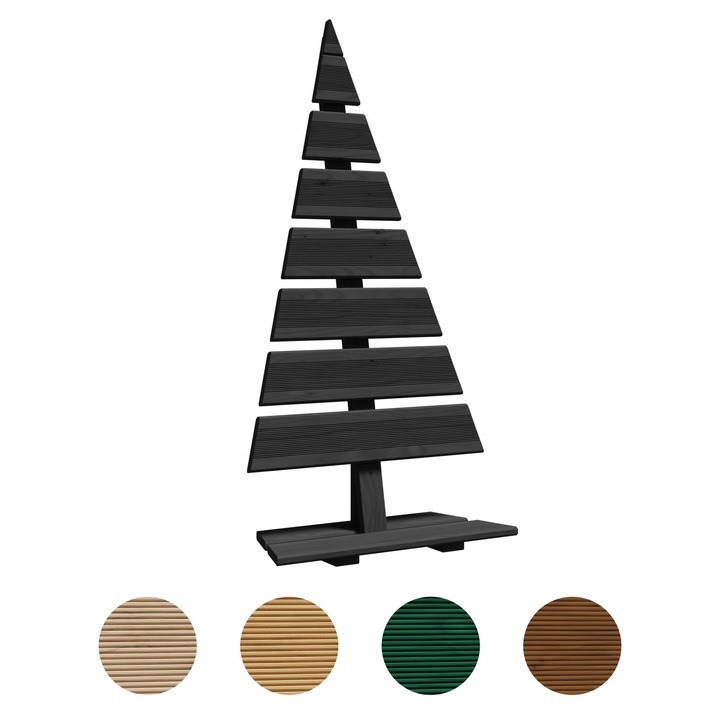 Figurina decorativa Craciun, Be4nature, design brad, maro, antracit 92x45cm