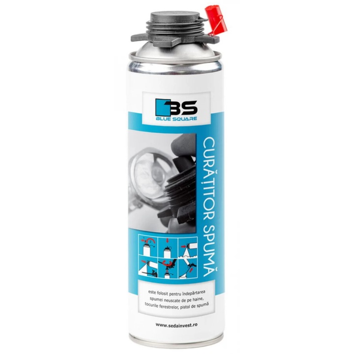 Spray pentru curatare spuma poliuretanica neuscata, Blue Square - 500ml