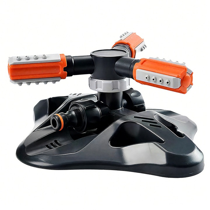 Автоматичен ротационен разпръсквач 360 градуса, 36 дюзи, 360 градуса, черно-оранжев, 25x21x10см