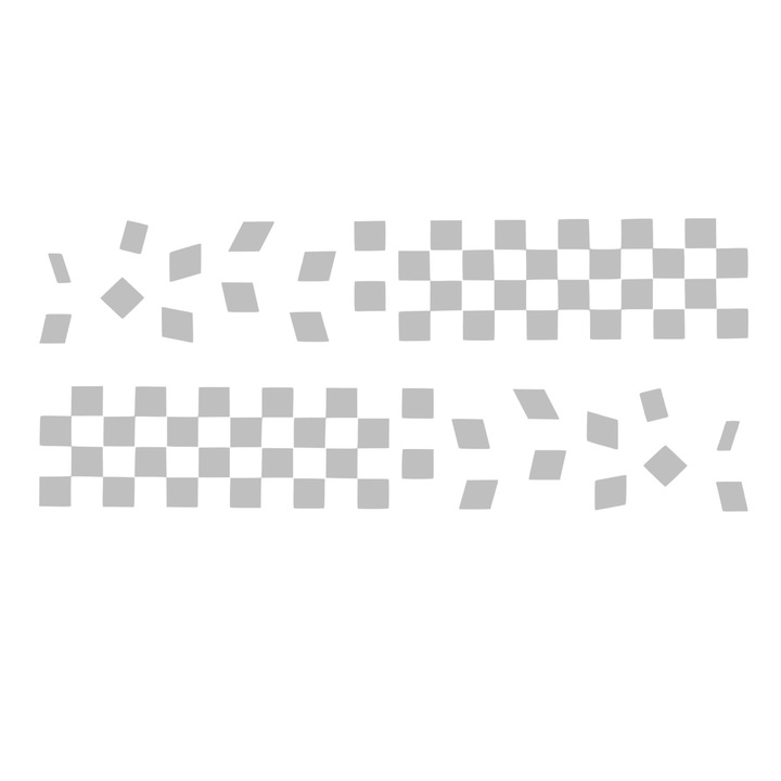 Sticker auto - Finish line - Gri - 2buc 70x12 cm