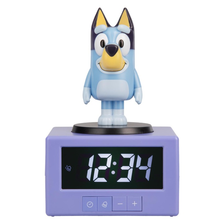 Ceas desteptator digital Paladone Bluey, design colorat, sunete blande, alimentare baterii/USB