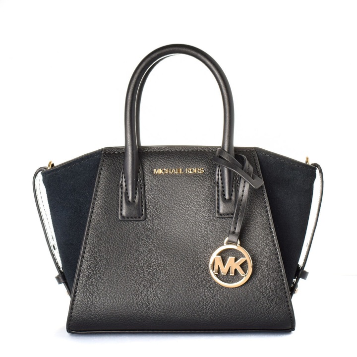 Geanta de mana Michael Kors Avril, negru, 18x15x7cm, cu fermoar, include husa de marca