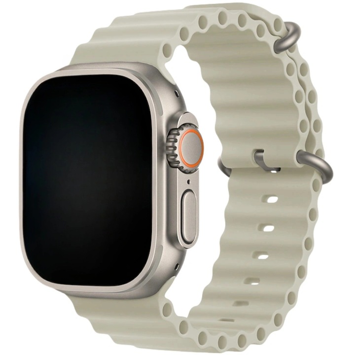 Smart Watch Ultra 2 okosóra, vízálló, sport és fitnesz, alvás- és lépéskövetés, 2,02 hüvelykes AMOLED kijelző, Bluetooth hívás, HD mikrofon, 2 szíj, fehér