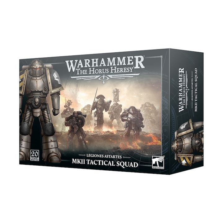 Разширение за игра Warhammer Horus Heresy, Games Workshop, MkII Tactical Squadron, 344 части, сиво