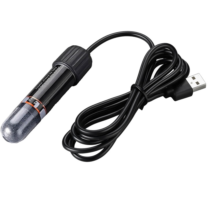 Мини USB нагревател за аквариум, Ocean Free H2oMini 10W, 8,5 см, предварително настроен на 26C, черен, за малък аквариум, макс. 10-25л