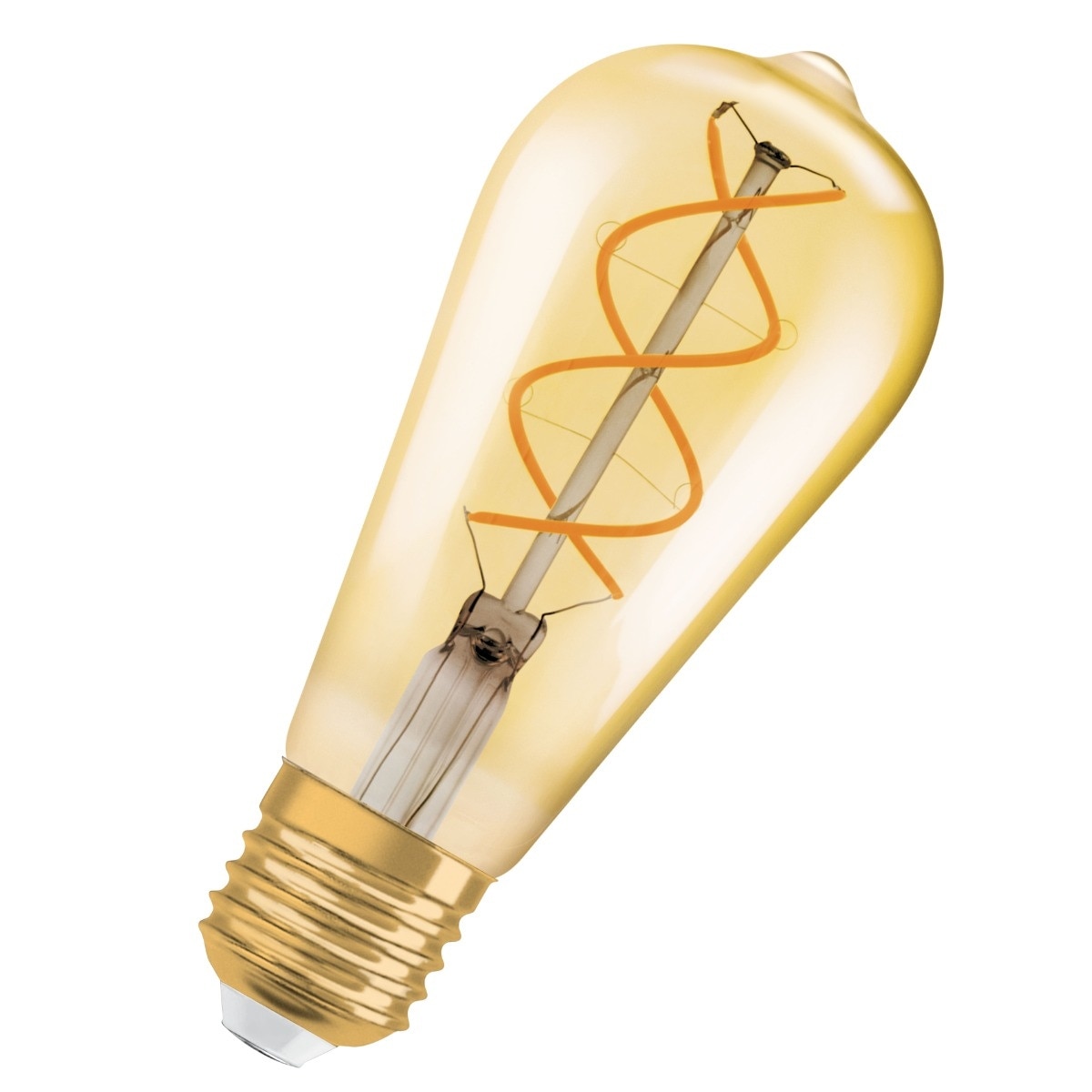 Bec Led Edison Bec LED decorativ vintage Osram Edison Fil Gold clasic ST87 E27 4W ...