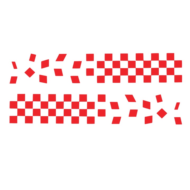 Sticker auto - Finish line - Rosu - 2buc 70x12 cm