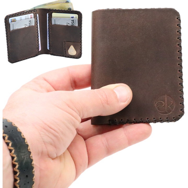 Portofel barbati din piele naturala, Jack S, maro