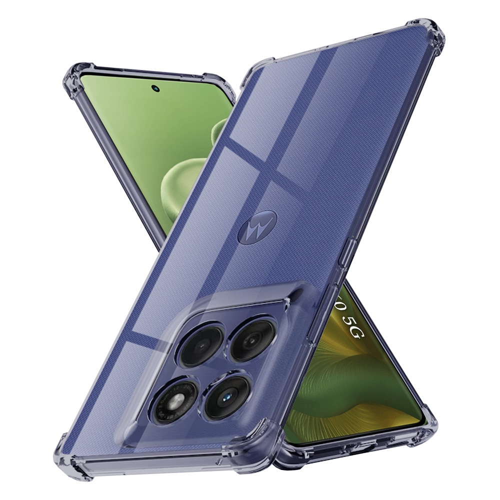 Husa pentru Motorola Edge 60 / Edge 60 Fusion - Techsuit Shockproof Clear Silicone - Smoke Black