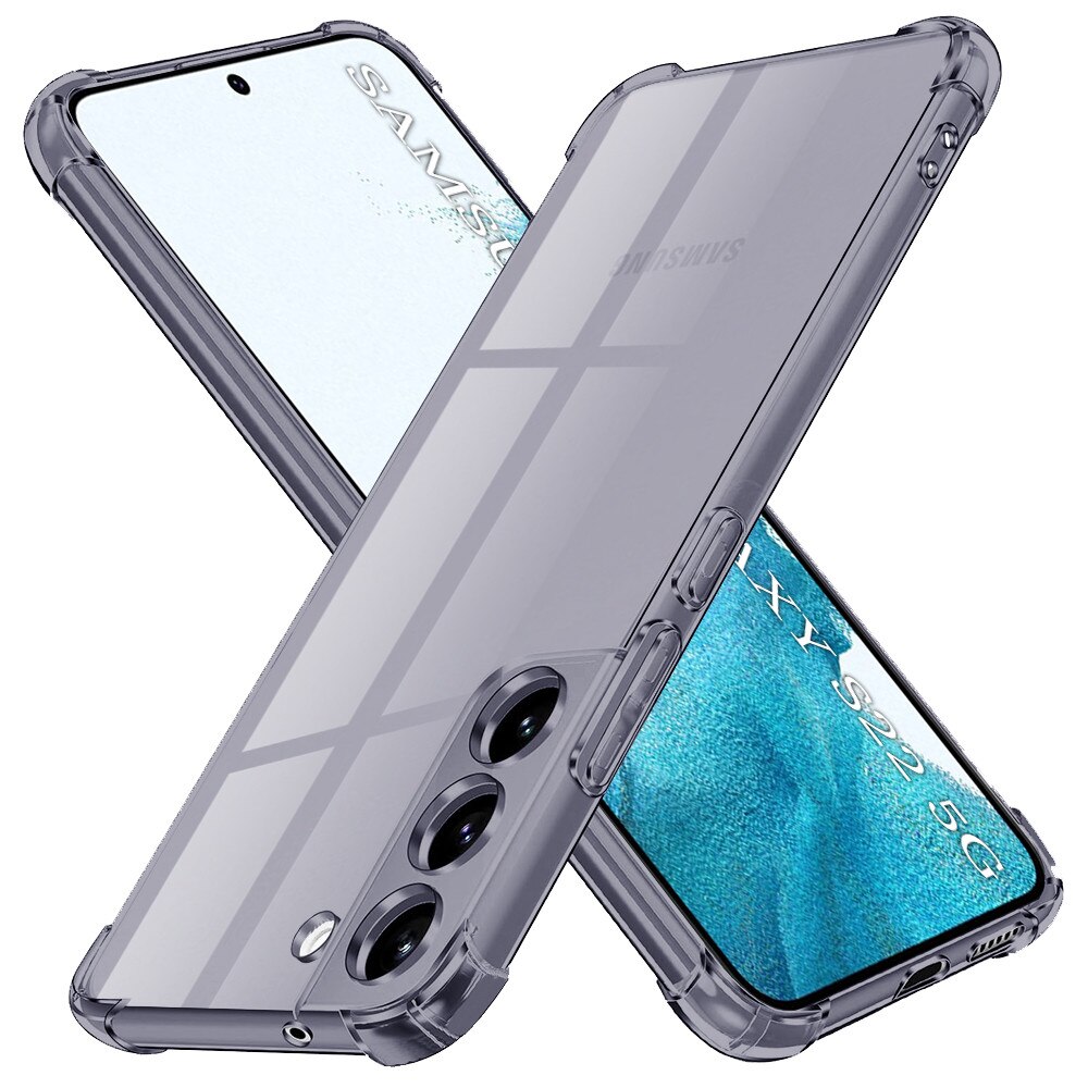 Husa antisoc pentru Samsung Galaxy S22 5G, Accesorio Shockproof Silicone, Fumuriu