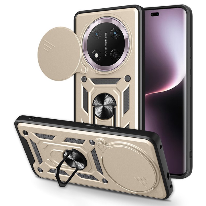 Защитен калъф, съвместим с Honor Magic7 Lite/ X9c, Тим, Златен