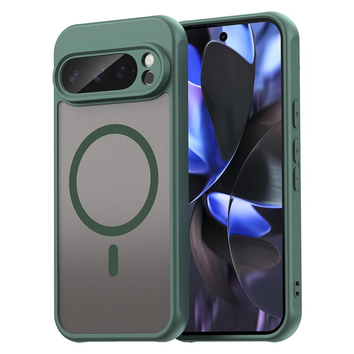 Husă telefon Techsuit HaloFrost II MagSafe Policarbonat TPU Verde pentru Google Pixel 9 Pro