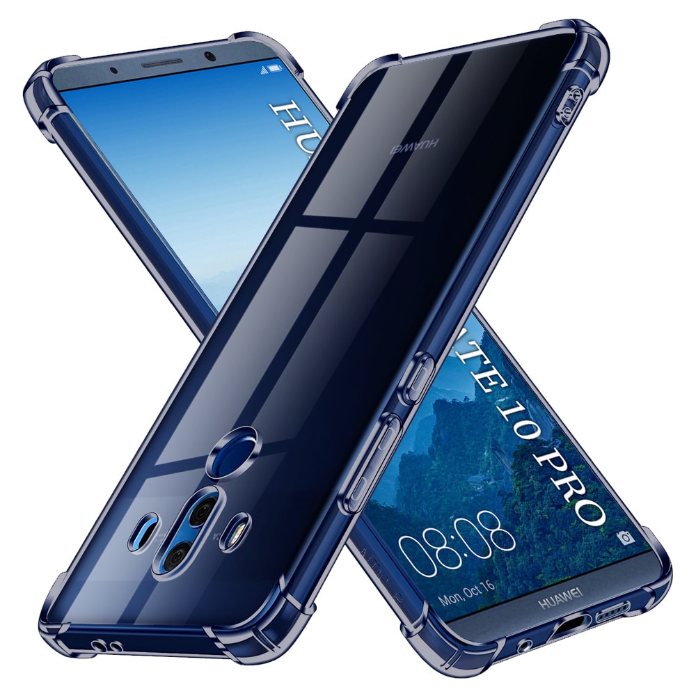 Husa Clear Anti-Soc pentru Huawei Mate 10 Pro, Protectie Colturi AirBag, Rezisntenta Socuri si Zgarieturi, Design Slim, Anti-Ingalbenire, Fumuriu