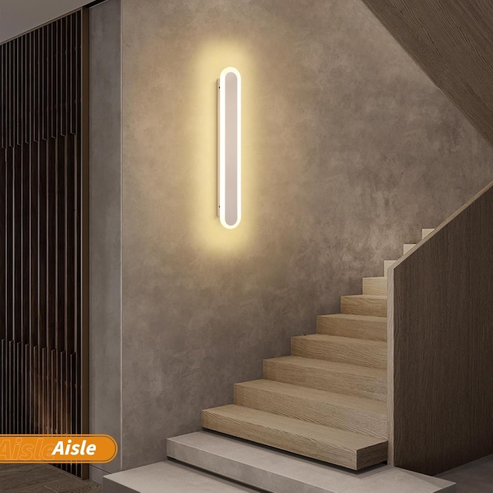 Aplica LED Alessandro DESIGN, 6W, lumina neutra 4000K, alb, 50cmx8cm