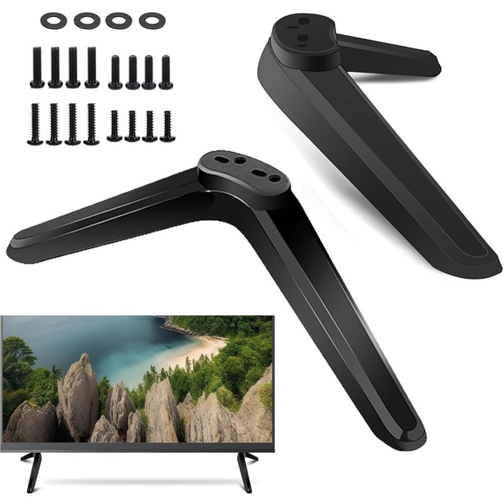 Set 2 Picioare suport TV universale, Negru, LCD/LED 32 40 49 50 55 Inch