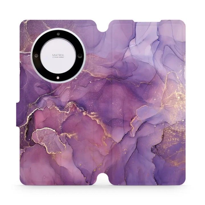 Калъф, Mobiwear - Book - VP20S за Huawei Honor Magic5 Lite 5G, Лилаво