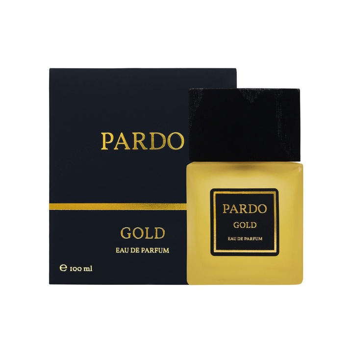 Apa de parfum Pardo Gold, unisex, note lemnoase și gurmande, 100 ml