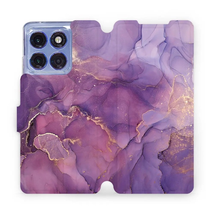 Husa, Mobiwear - Book - VP20S pentru Motorola Edge 60 Pro, violet