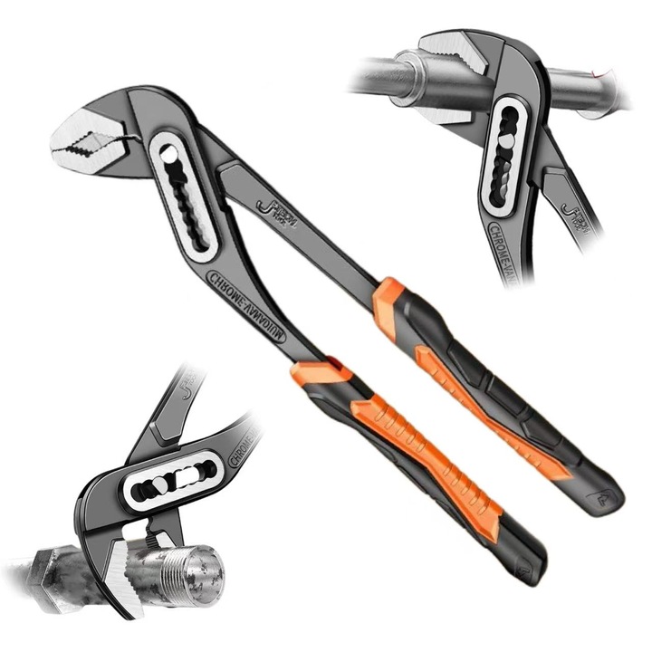 Cleste reglabil pentru pompa de apa, 10 inchi, otel, deschidere 35x90mm, lungime 250mm, set reparatii sanitare si auto