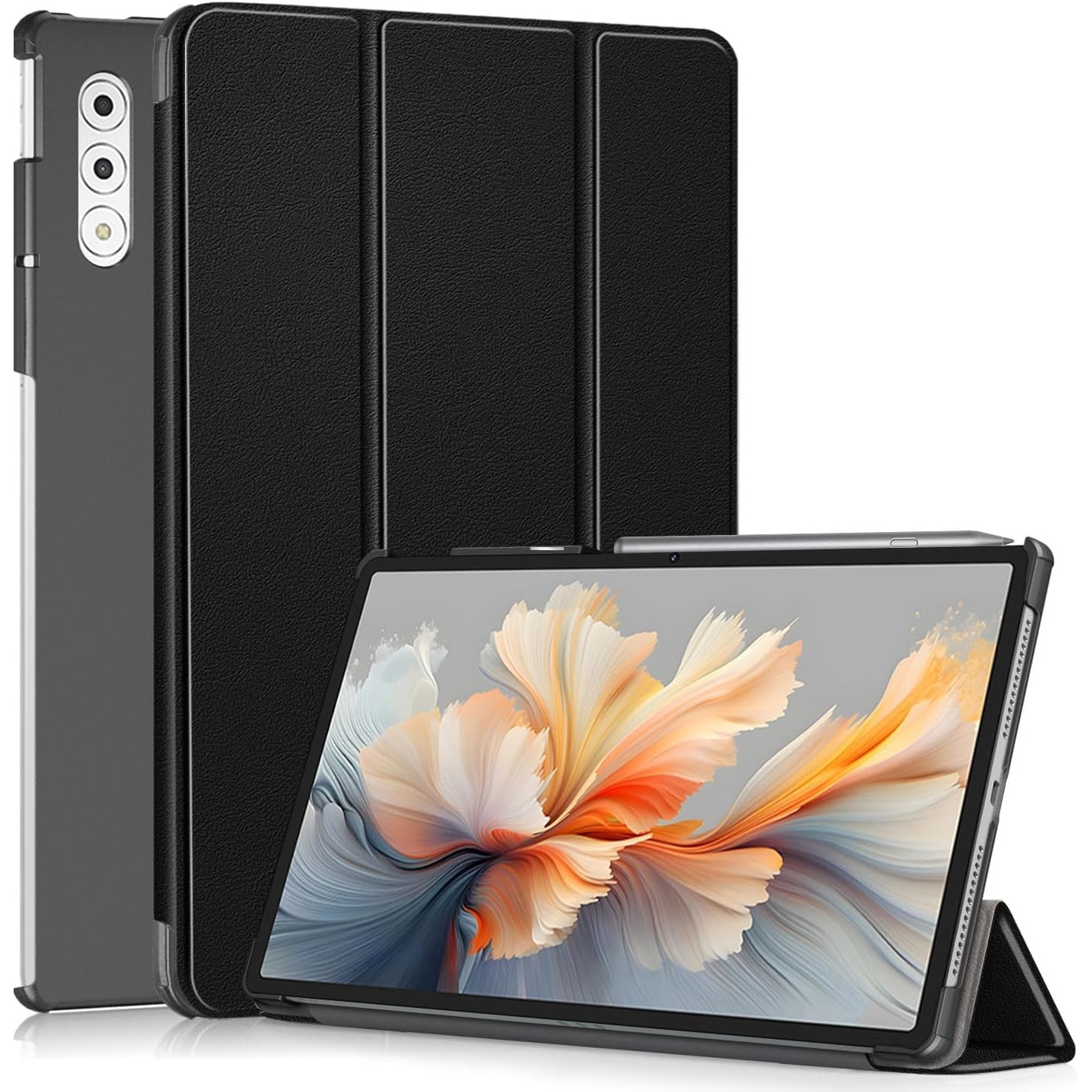 Husa tableta pentru, Lenovo Yoga Tab Plus 12.7" 2025, auto functie sleep/wake tip stand, Negru