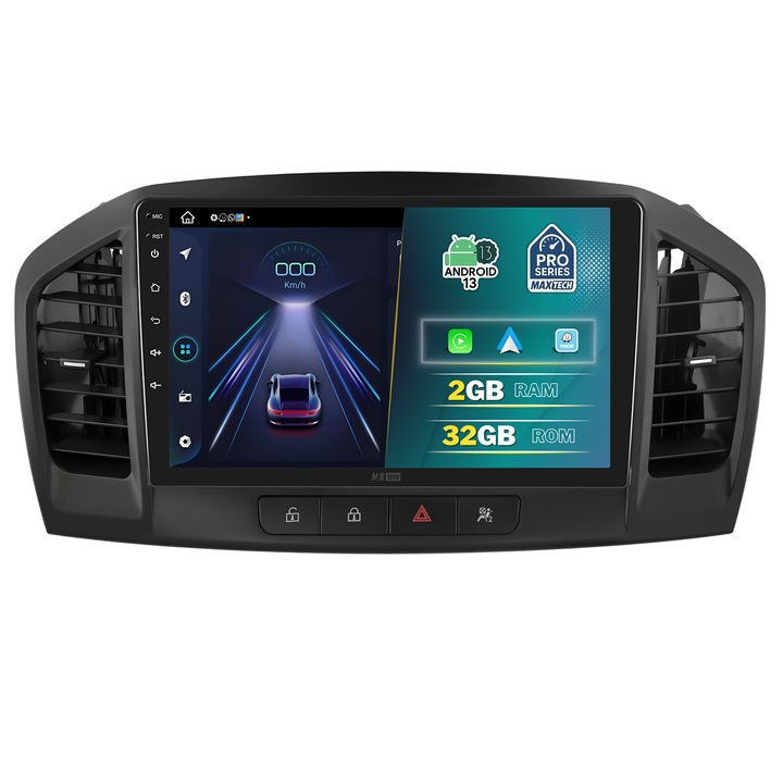 Navigatie Opel Insignia A (2008-2017) dedicata, MaxTech® PRO SERIES, 2 GB Ram 32 GB Rom, Carplay & Android auto, Ecran 9 ” HD Touch, GPS, Wifi, Bluetooth, Radio, USB, EQ, DSP, Waze, Youtube