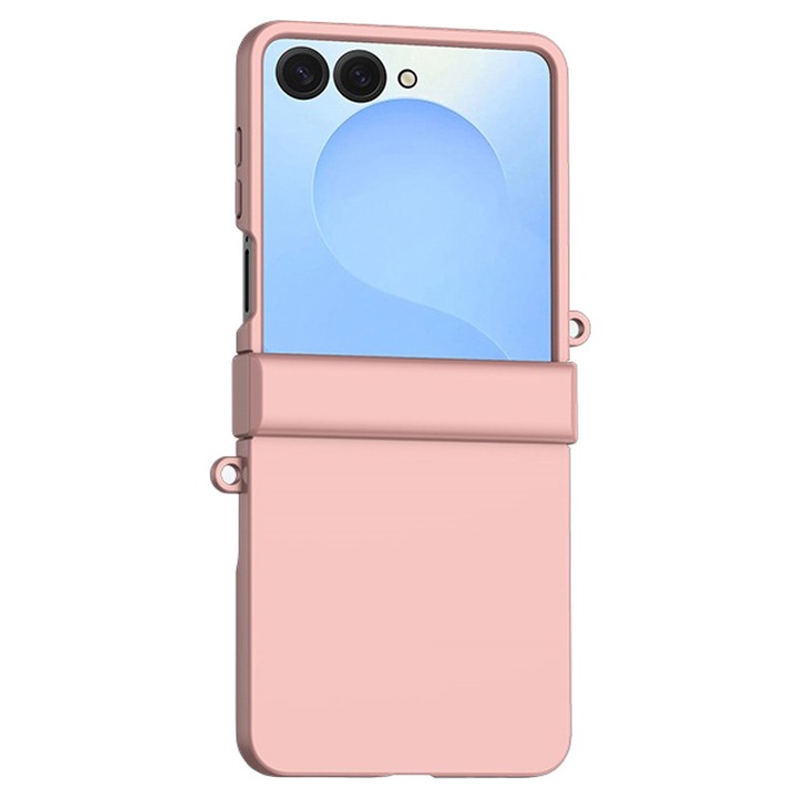 Защитен калъф с панти, За Samsung Galaxy Z Flip7, Удароустойчив, Светлорозов