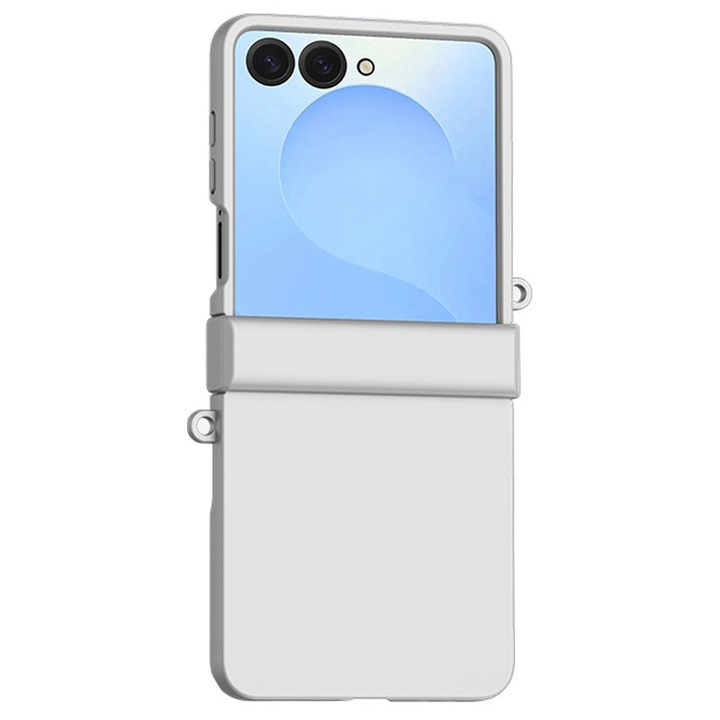 Защитен калъф с панти за Samsung Galaxy Z Flip7, удароустойчив, бял