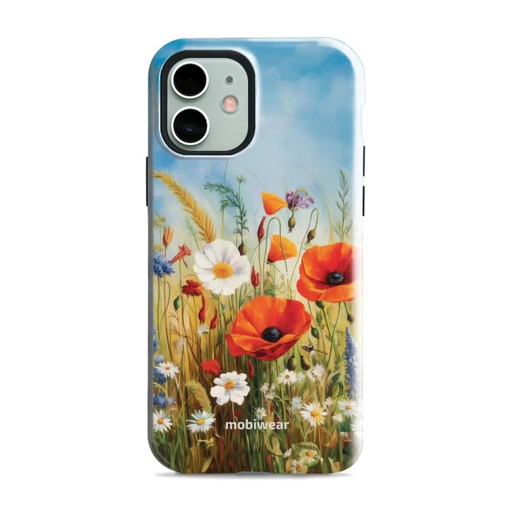 Калъф, Mobiwear - Elite Pro - EP43E за iPhone 12, Полски Цветя