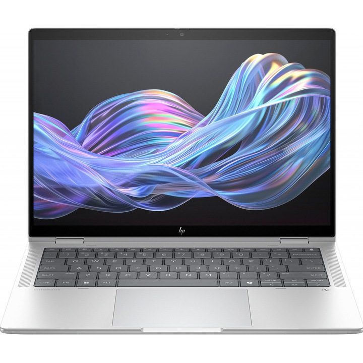 Laptop HP EliteBook X Flip G1i Hybrid (2-in-1), 14" WUXGA Touchscreen, Intel® Core™ Ultra 5 228V pana la 4.5 GHz, 32 GB RAM, 512 GB SSD, Intel Arc Graphics, Windows 11 Pro, Glacier Silver 512 GB
