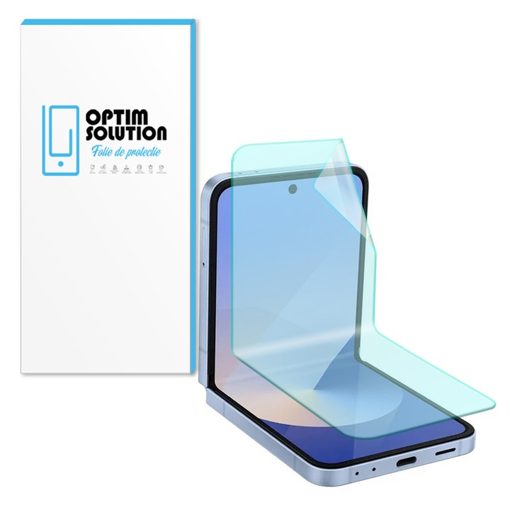 Folie Hydrogel Regenerabil pentru Samsung Galaxy Z Flip7 / Flip 7, High Sensitivity, UHD Clarity, Shock Absorption, Flexible Hydro-Crystal, Silicon Compozitie Ultrasafe Membran, Elite Class Protection, Clear