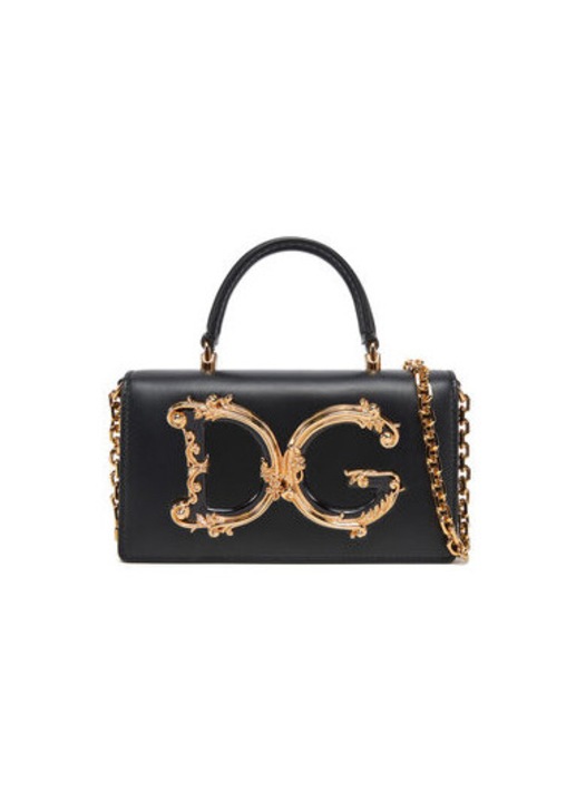 Дамска чанта Dolce Gabbana, BI3278 AQ507, Естествена кожа, Черен