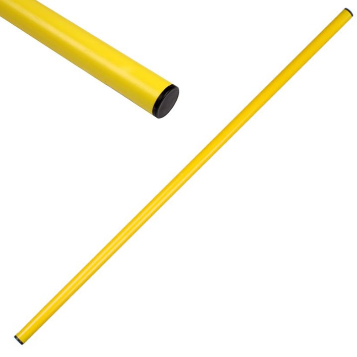 Baston De Antrenament, Gimnastica, 100 cm, 100x2.5 cm, Galben, Varf Metalic Rezistent, Diametru 2.5 cm, Greutate 0.5 kg