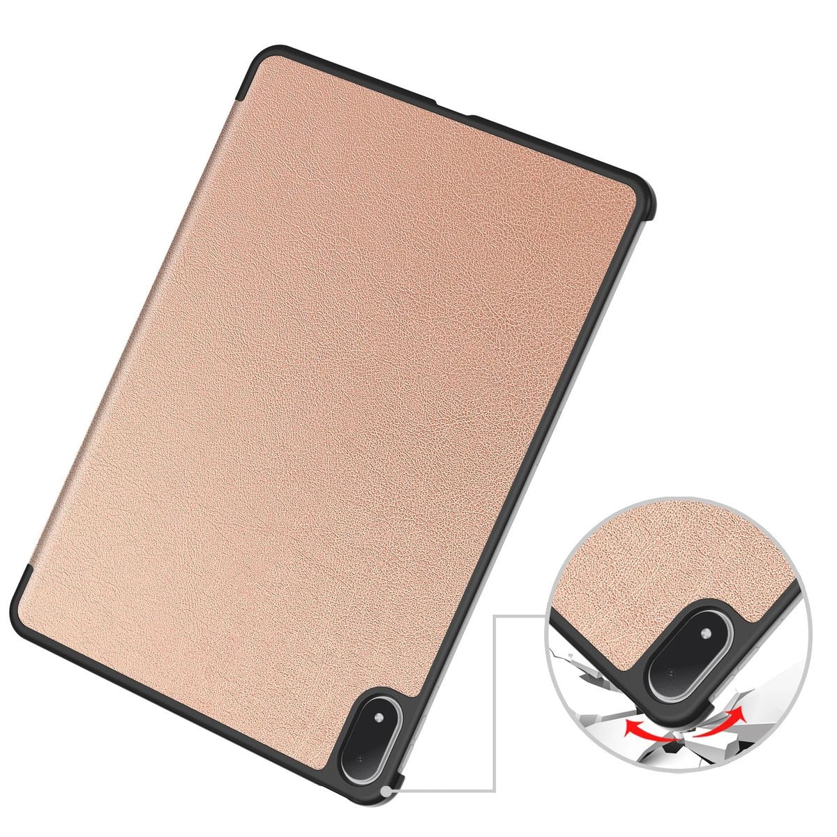 Husa tableta Bizon Case Tab Croc pentru OnePlus Pad 3 / 2 Pro / OPPO Pad 4 / 4 Pro, Rose