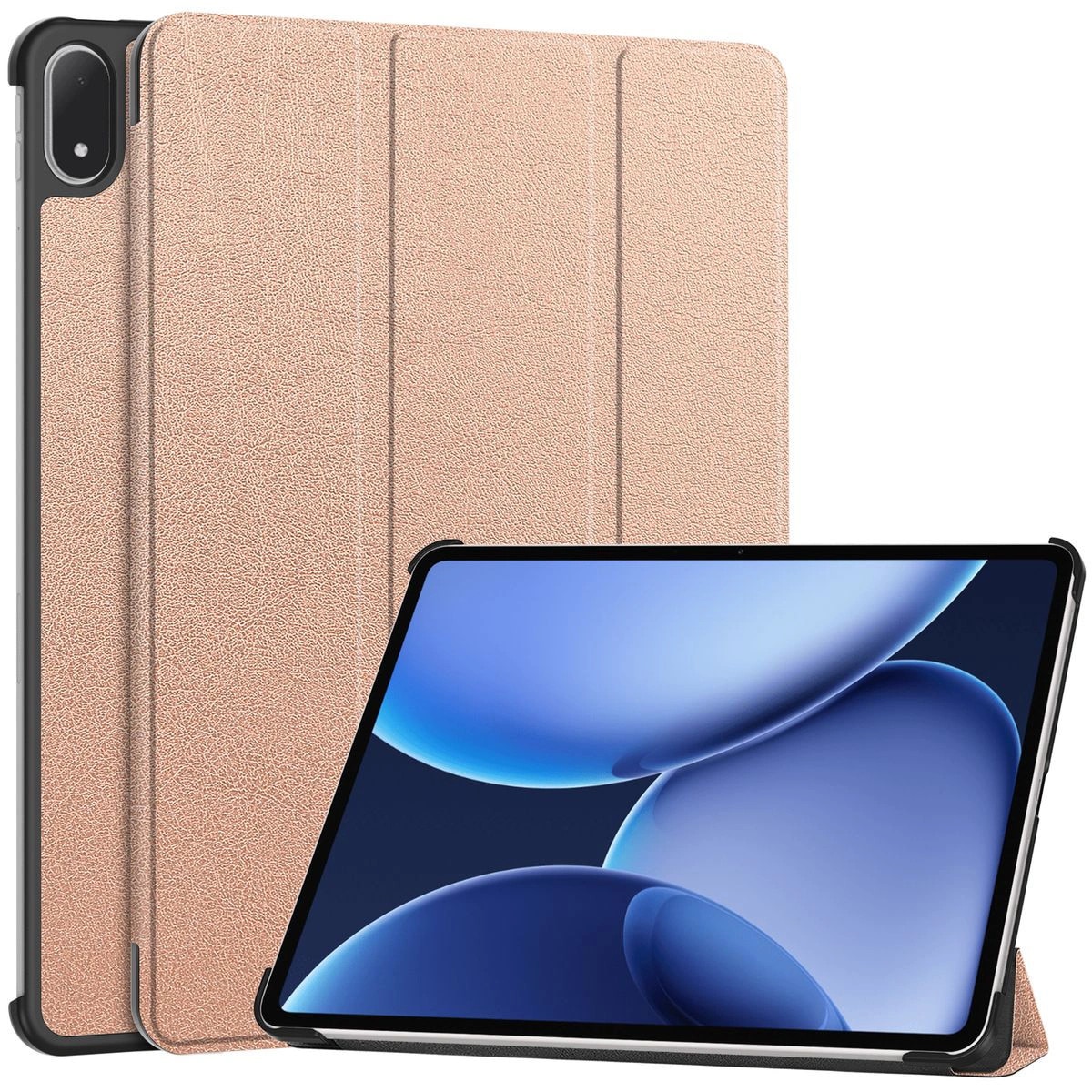 Husa tableta Bizon Case Tab Croc pentru OnePlus Pad 3 / 2 Pro / OPPO Pad 4 / 4 Pro, Rose