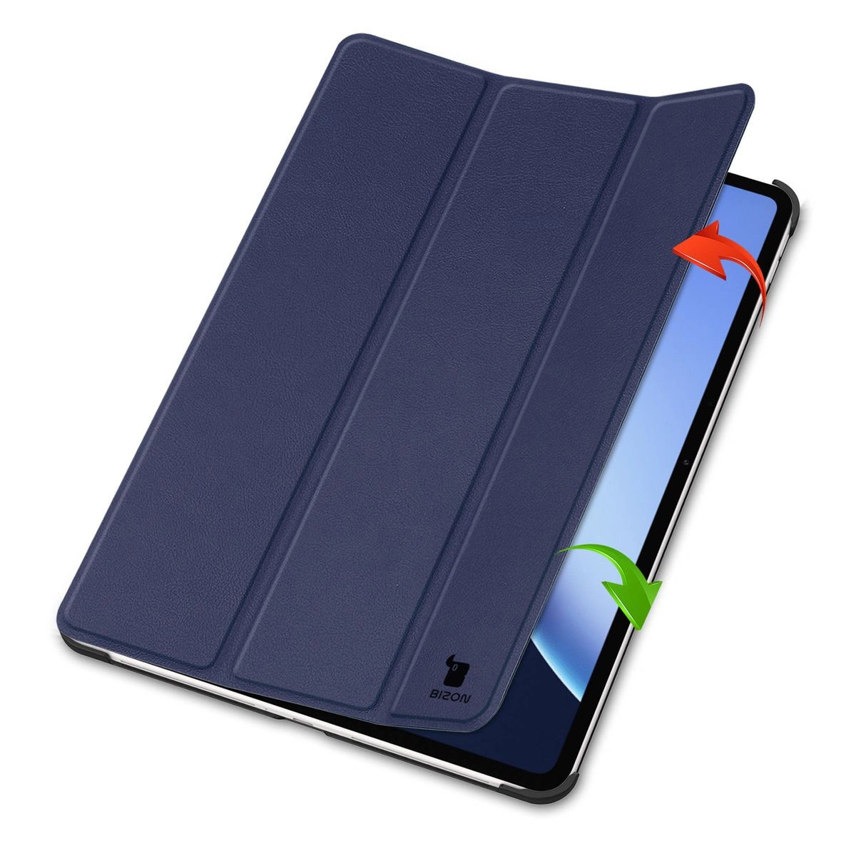 Husa tableta Bizon Case Tab Croc pentru OnePlus Pad 3 / 2 Pro / OPPO Pad 4 / 4 Pro, albastru inchis