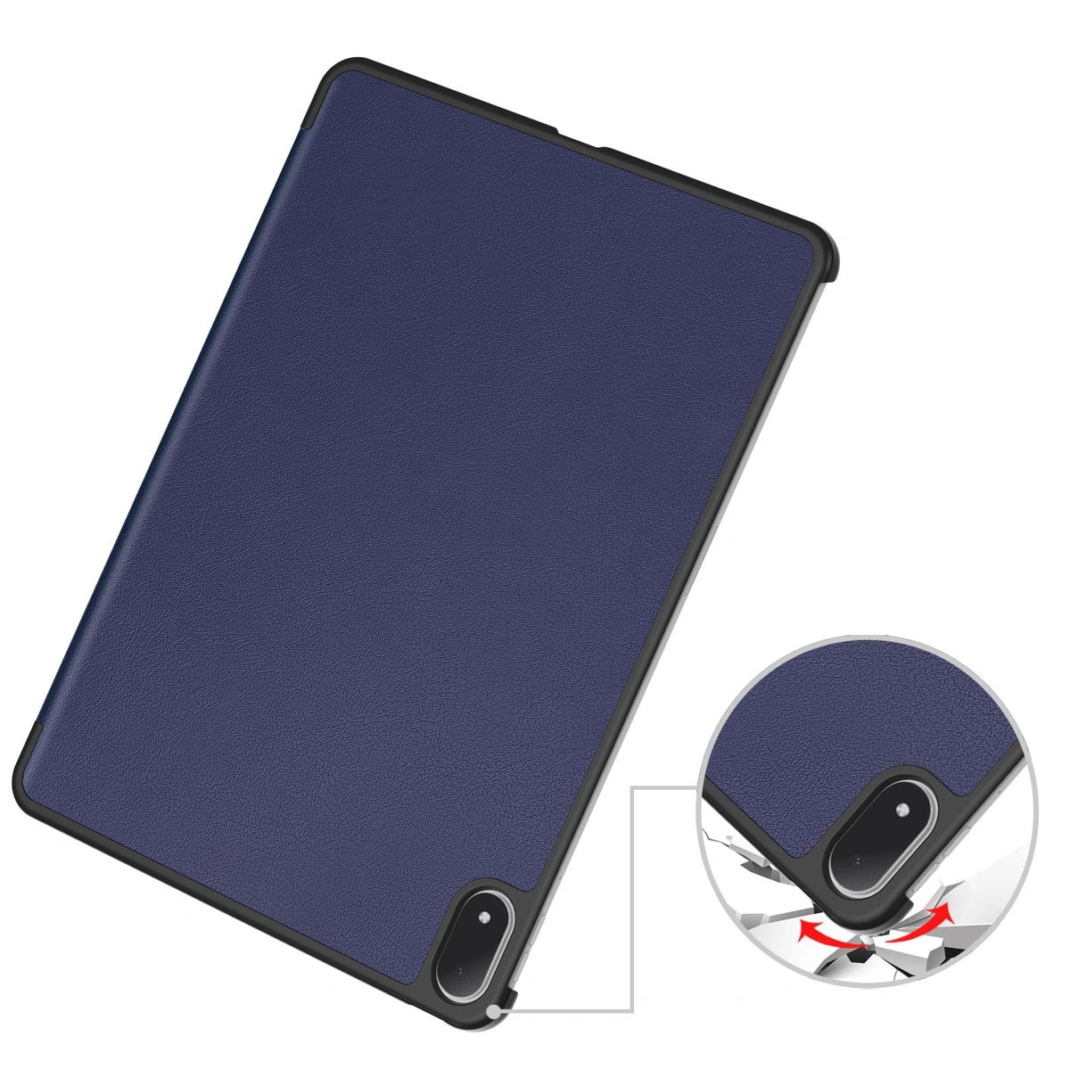 Husa tableta Bizon Case Tab Croc pentru OnePlus Pad 3 / 2 Pro / OPPO Pad 4 / 4 Pro, albastru inchis