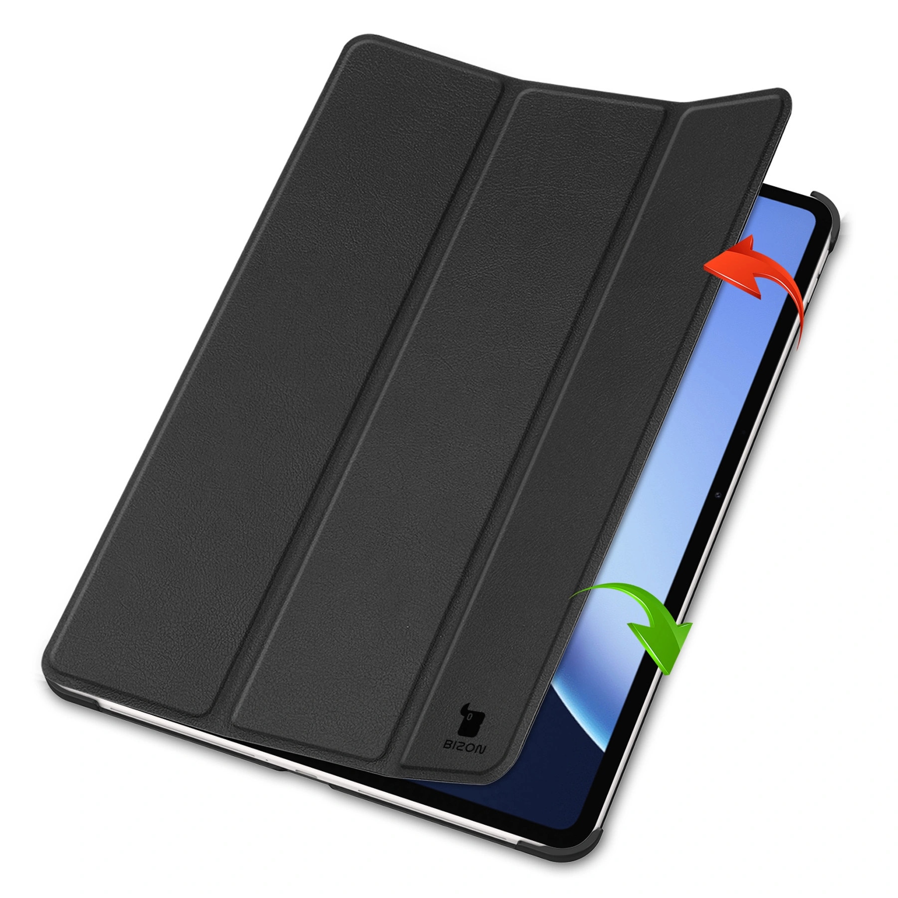 Husa tableta Bizon Case Tab Croc pentru OnePlus Pad 3 / 2 Pro / OPPO Pad 4 / 4 Pro, negru