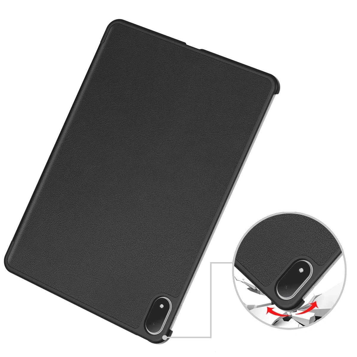 Husa tableta Bizon Case Tab Croc pentru OnePlus Pad 3 / 2 Pro / OPPO Pad 4 / 4 Pro, negru