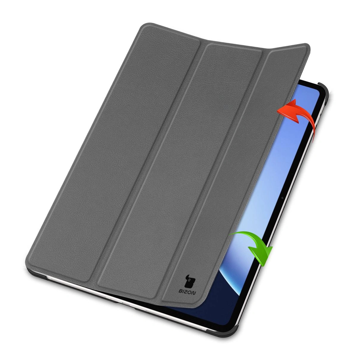 Husa tableta Bizon, compatibila cu OnePlus Pad 3 / 2 Pro / OPPO Pad 4 / 4 Pro, gri