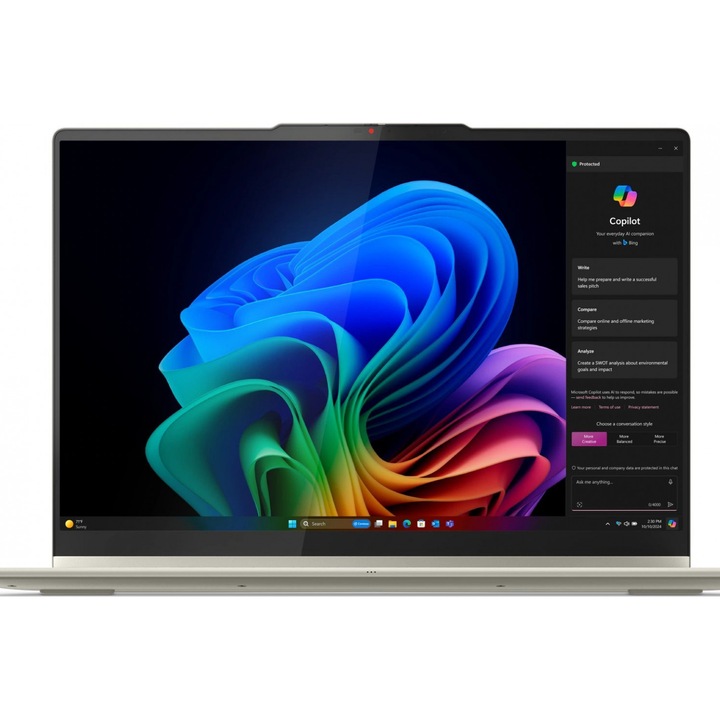 Lenovo Yoga 7 Hybrid laptop (2 az 1-ben), 16" 2.8K érintőképernyő, AMD Ryzen™ AI 7 350 akár 5 GHz-ig, 16 GB RAM LPDDR5x 7500, 512 GB SSD, AMD Radeon 860M, Windows 11 Home, Seashell 512 GB