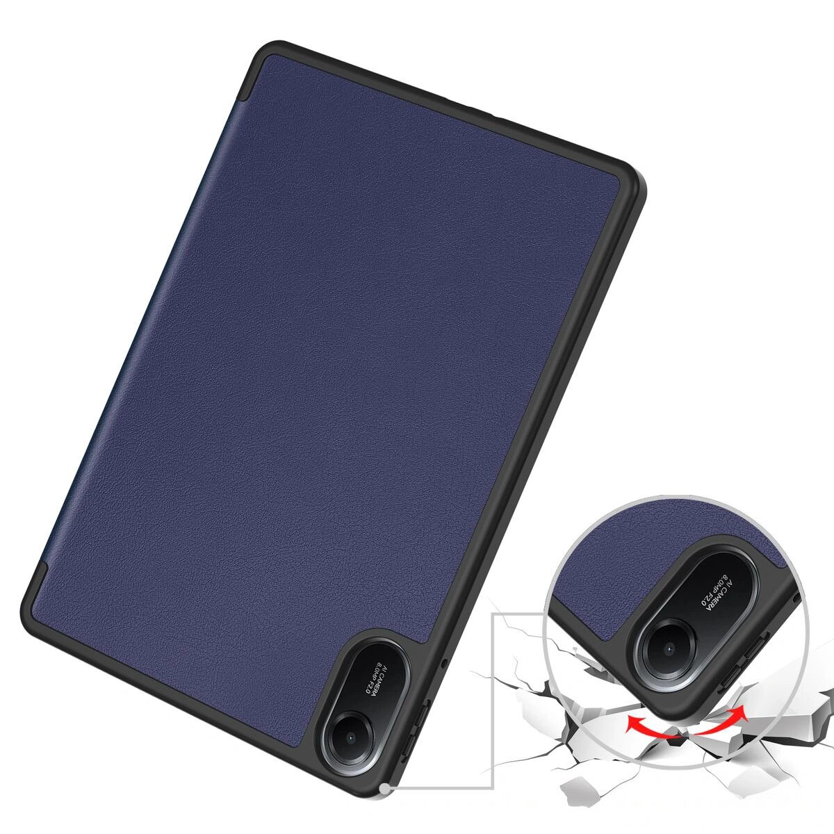 Husa tableta, Bizon Case Tab Lizard pentru Xiaomi Redmi Pad 2, albastru inchis