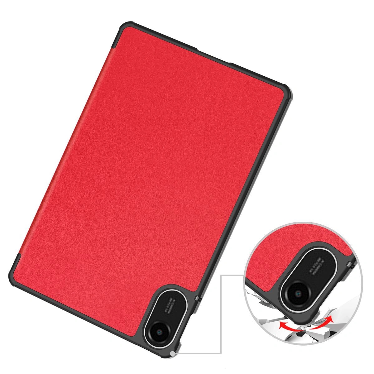 Husa tableta Bizon Case Tab Croc pentru Xiaomi Redmi Pad 2, rosu