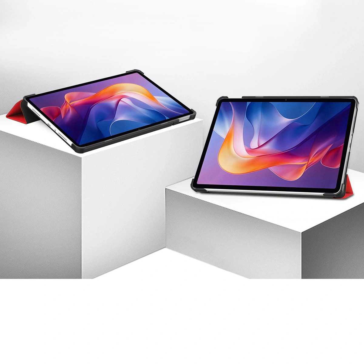 Husa tableta Bizon Case Tab Croc pentru Xiaomi Redmi Pad 2, rosu
