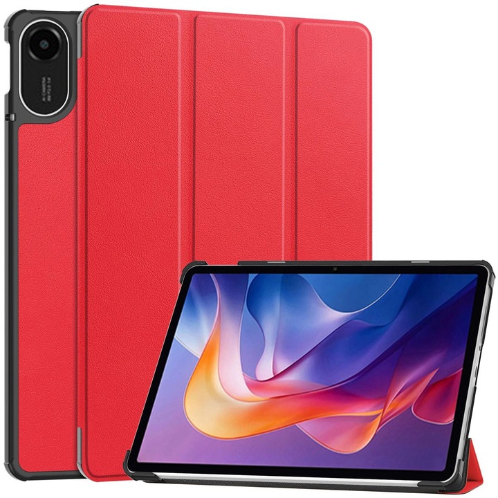 Husa tableta Bizon Case Tab Croc pentru Xiaomi Redmi Pad 2, rosu