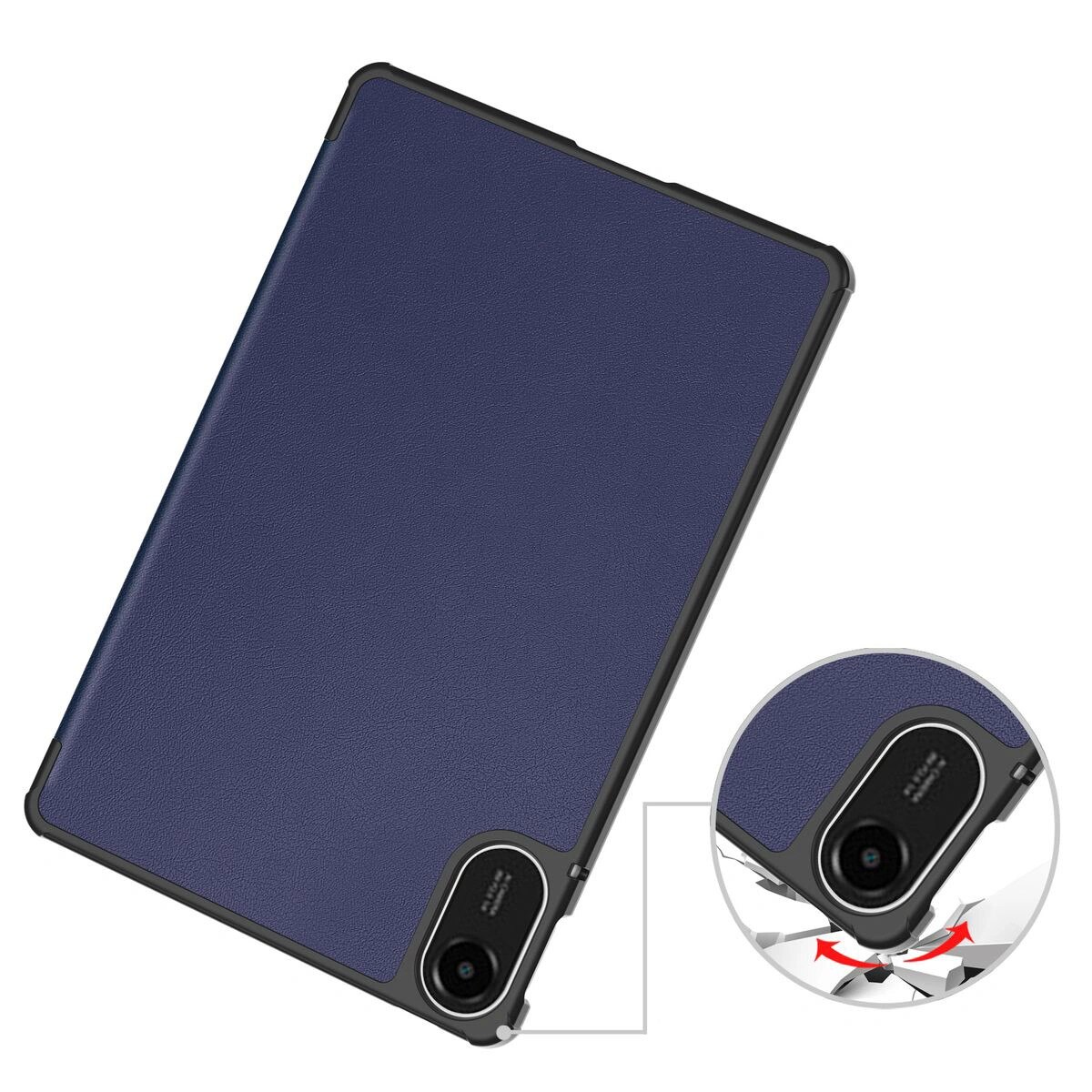 Husa tableta, Bizon Case Tab Croc pentru Xiaomi Redmi Pad 2, albastru inchis