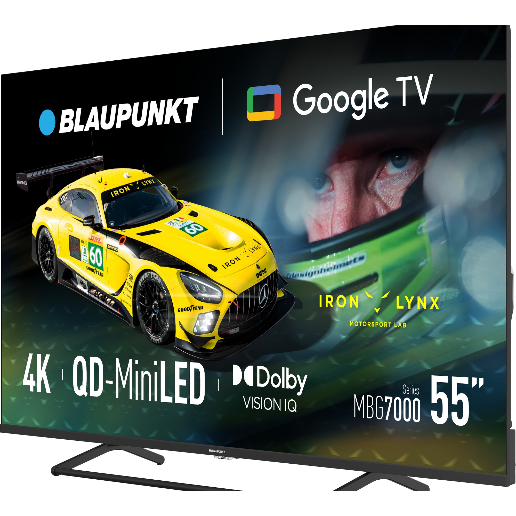 Televizor Blaupunkt MiniLed 55MBG7000S, 139 cm, Smart Google TV, 4K Ultra HD, 144Hz, Clasa F (Model 2025)